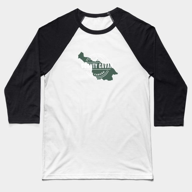 County Cavan Map Baseball T-Shirt by TrueCelt